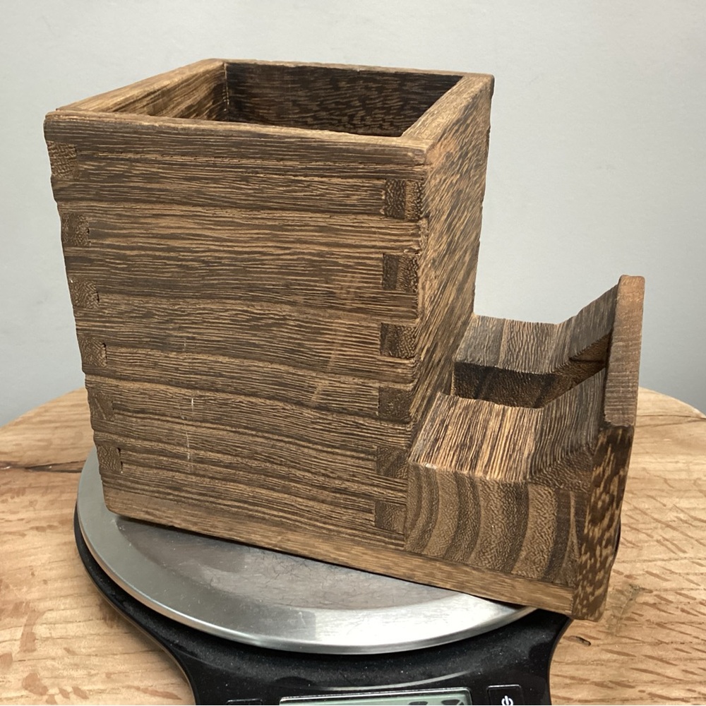 🟤 Solid Wood - Dovetail Crafted Workmanship - Pen - Pencil - Cell Phone Holder - Picture 13 of 14